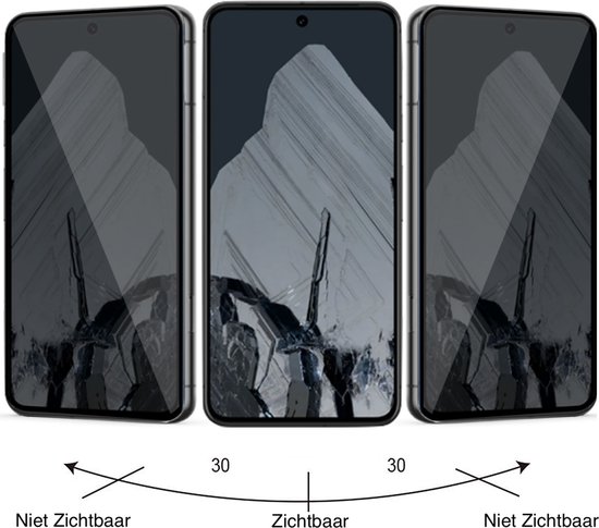 Hoesje + Privé Screenprotector geschikt voor Samsung Galaxy A25 – Privacy Tempered Glass - Case Transparant
