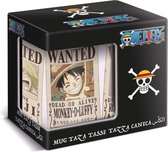 Stor Young Adult - One Piece - Keramische mok in geschenkverpakking Wanted - 325 ML