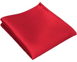 Fako Fashion - Pochette - Pochet - Satijn - 22x22cm - Rood