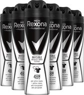 Rexona Déo Spray Men – Invisible Noir + White - 6 x 150 ml