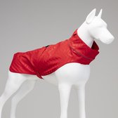 Lindo Dogs - Honden regenjas - Hondenjas - Hondenkleding - Regenjas voor honden - Reflecterend - Waterproof/Waterdicht - Poncho - Red Stripe - Rood - Maat 3