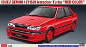 1:24 Hasegawa 20664 Isuzu Gemini (JT150) Irmscher Turbo "Red Color" Plastic Modelbouwpakket