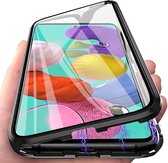 Magnetische Adsorptie 360 ​​Bescherming Hoesje Geschikt voor: Samsung Galaxy A72 4G & 5G - Gehard Glas Achterkant & Screenprotector - Metalen Frame Cover