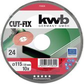 Disque abrasif KWB Ø 115 mm - Grain 24 - Pour meuleuse d'angle - 715824 - 10 pièces