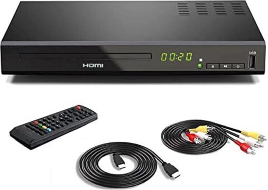 Foto: Dvd speler met hdmi dvd speler met hdmi aansluiting dvd speler hdmi dvd speler portable zwart 1 1kg