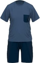 Ceceba Pyjama korte broek - 620 Blue - maat XL (XL) - Heren Volwassenen - Bamboe- 31219-6096-620-XL