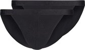 Skiny Tanga - 2 Pack 7662 Black - maat L (L) - Heren Volwassenen - 100% katoen- 080693-7662-L