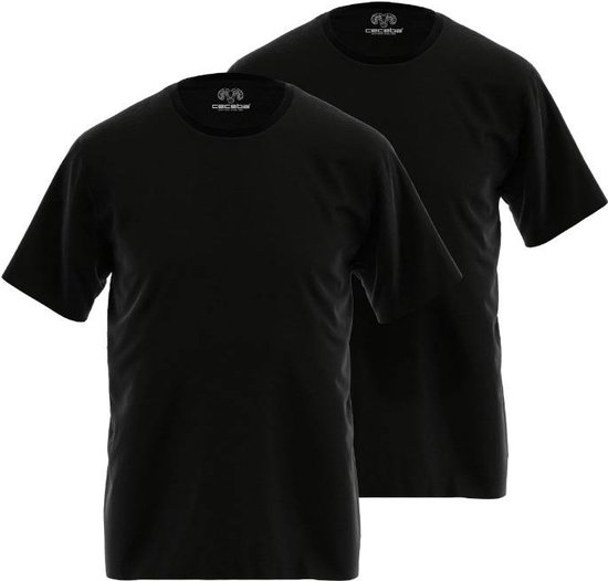 Ceceba T-shirt ronde hals - Noir - maat 4XL (4XL) - Heren Volwassenen - 100% katoen- 31240-4012-930-4XL