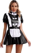 Sissy maid kostuum stijl 11 - Zwart - Dienstmeisjes kostuum - XLarge