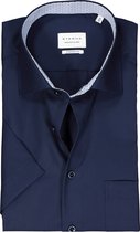 ETERNA comfort fit overhemd korte mouw - popeline - donkerblauw (contrast) - Strijkvrij - Boordmaat: 45