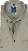 Redmond regular fit overhemd - korte mouw - Oxford - groen - Strijkvriendelijk - Boordmaat: 41/42