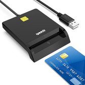 Lecteur de carte d'identité USB Igoods - Lecteur de carte USB 3.0 - Lecteur de carte à puce - Lecteur de carte d'identité - Lecteur de carte de crédit - Zwart