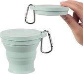 Opvouwbare beker - Mint Groen - To go - 150ML - Siliconen cup - Herbruikbaar - Pocket cup - Koffie/Theebeker Travel cup