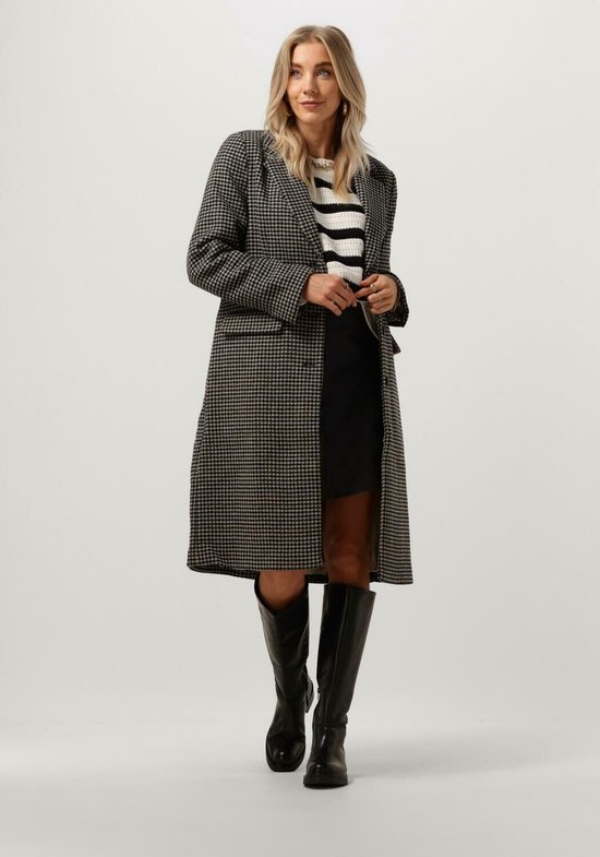 MSCH Copenhagen Mschgenesis Long Jacket Chk Jassen Dames - Winterjas - Gebroken wit - Maat S/M