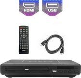 Lecteur DVD avec HDMI - Lecteur DVD avec connexion HDMI - Lecteur DVD HDMI - Lecteur DVD portable - Zwart - 22,5L x 20L x 3,8H cm