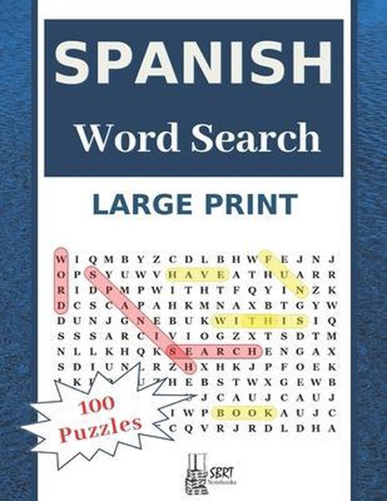 Large Print Spanish Word Search, Sbrt Notebooks | 9798640623000 ...