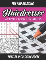 Hairdresser Activity Book For Adults