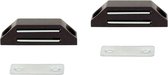4x stuks magneetsnapper / magneetsnappers met metalen sluitplaat 6 x 3,8 x 1,6 cm - bruin - deurstoppers / deurvastzetters / magneetbevestiging