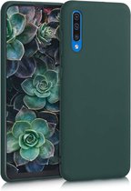 Samsung Galaxy A50 & A30S Hoesje - Siliconen Back Cover - Donker Groen