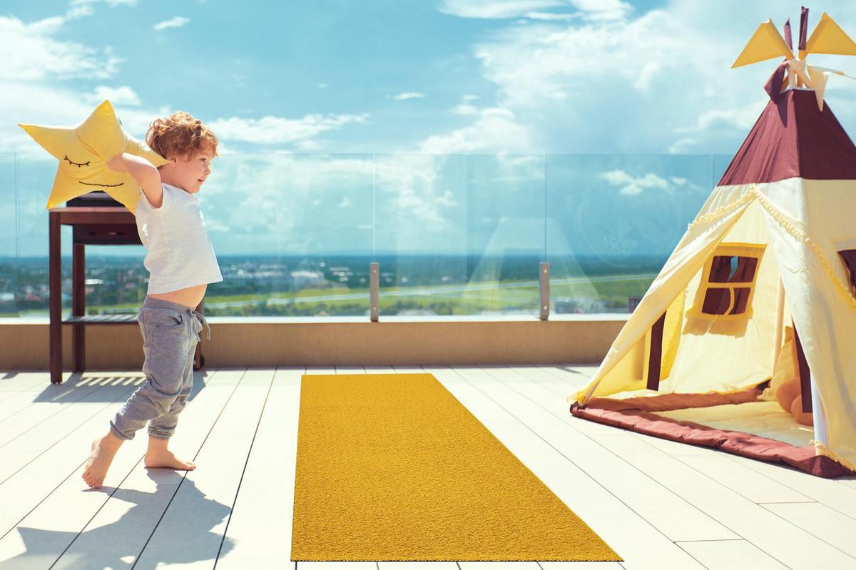 Kunstgras Tapijt RAINBOW Yellow Sunshine - 100x200cm - 25mm|artificial grass|gazon artificiel|geel|tuin|balkon|terras|kinderkamer|speelkamer|grastapijt|gras mat|kerst