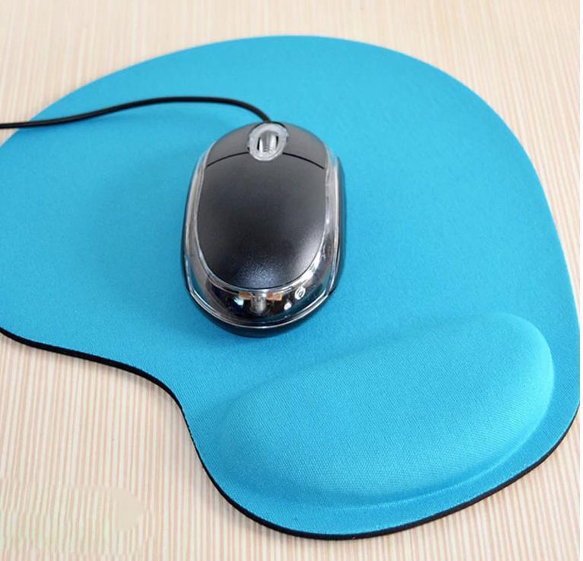 Muis Polssteunen Leuke Anime Uil 3D Muismat Ergonomische Gel Muismat met Polssteun Muis Mat voor PC Laptop Meisjes Gift Antislip rubberen basis (Color : Blue