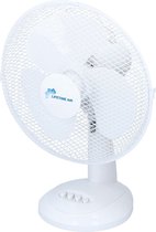Ventilateur de table - Lifetime Air - blanc - 38W - fonction pivotante - Ø 30 cm