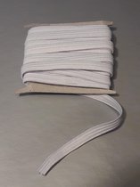 Plat elastiek wit 8 mm breed  (6 meter)