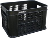 Craved Fietskrat - 30 Liter - Zwart - Inclusief Bevestigingsmateriaal