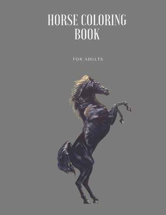 Horse coloring book for adults - cover