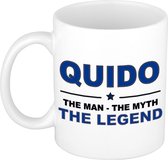 Quido The man, The myth the legend cadeau koffie mok / thee beker 300 ml