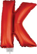 Folie ballon letter K Rood