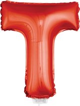 Folie ballon letter T Rood