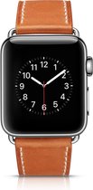 YONO Retro Leer Bandje geschikt voor Apple Watch - 42 / 44 / 45 / 49 mm - Lederen iWatch Armband - Bruin