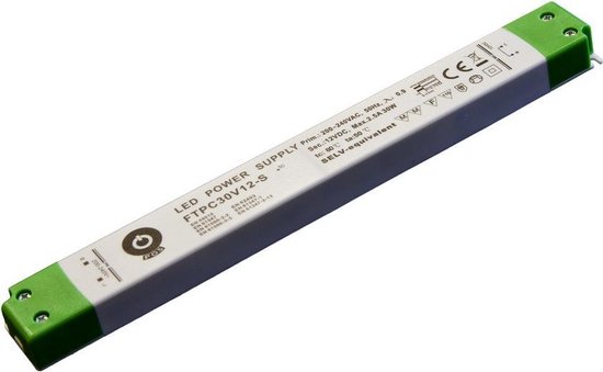 Inbouw driver 12V, 2,5A - 30Watt - Slim - POS