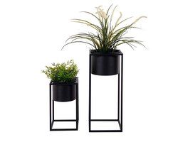 Bloempot Set Op Standaard Jonna - 2 Stuks