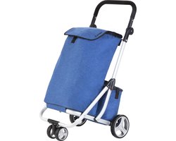 ShoppingCruiser® ‘3-Wheel’ Boodschappentrolley | Boodschappenwagen met koeltas |Afneembare boodschappentas | Waterafstotend | Blauw