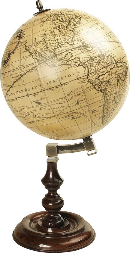 Authentic Models - Trianon Globe - Wereldbol - wereldbol decoratie - Woonkamer decoratie - Ø 14 Cm