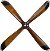 Authentic Models - decoratief object  "Four blade Wooden Propeller" 120 x 120 x 5.1cm