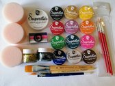 Kit de maquillage professionnel pour le maquillage des enfants - Superstar - 6 pinceaux et 14 couleurs