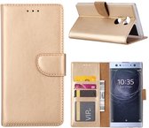 Bookcase Geschikt voor: Sony Xperia XA2 Ultra - Goud - portemonee hoesje