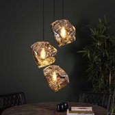 LifestyleFurn Hanglamp 'Rock' 3-lamps, kleur Chromed