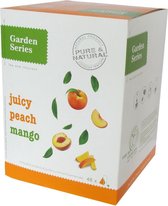 Zwarte Thee Perzik en Mango -  Juicy Peach Mango - Garden Series Box  (48 piramidebuiltjes)
