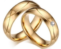 Jonline Prachtige Ringen voor hem en haar | Trouwringen |Relatieringen|Vriendschapsringen Goud Kleur