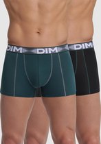 DIM 3D Flex Air Boxershort - Sport Onderbroeken - Ademend - Heren - 2 Stuks - Maat M - Zwart/Groen