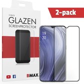 2-pack BMAX geschikt voor de Glazen Screenprotector OPPO Reno Z Full Cover Glas / Met volledige dekking / Beschermglas / Tempered Glass / Glasplaatje