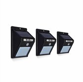 Pakket van 3 lampenop zonne-energie 6 LED, bewegingsdetector