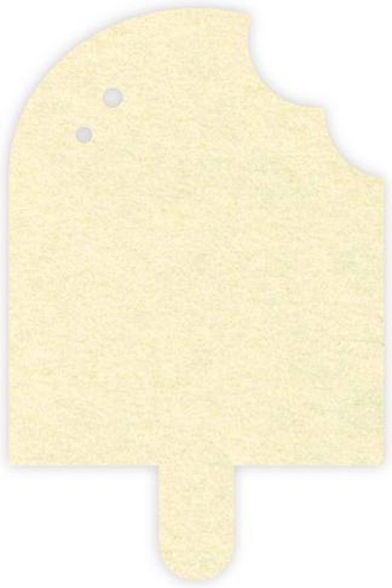 IJs vilt onderzetter - Creme - 6 stuks – 100 x 65 mm – IJs vorm - Glas onderzetter - Cadeau - Woondecoratie - Woonkamer - Tafelbescherming - Onderzetters Voor Glazen - Keukenbenodigdheden - Woonaccessoires - Tafelaccessoires