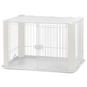 Iris Ohyama, Playpen, 4-panel housing with 1 lockable plastic door, L90 x D90 x H60 cm , Non-slip, BPA free, For Cats, Dogs , H-604 , Blue