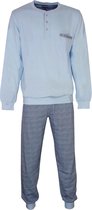 Paul Hopkins Heren Pyjama Licht Blauw geprint ruit dessin PHPYH2809A Maten: XL