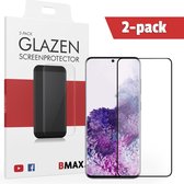 2-pack BMAX geschikt voor Samsung Galaxy S20 Screenprotector Full Cover Glas / Dekt het volledige scherm! / Beschermglas / Tempered Glass / Glasplaatje